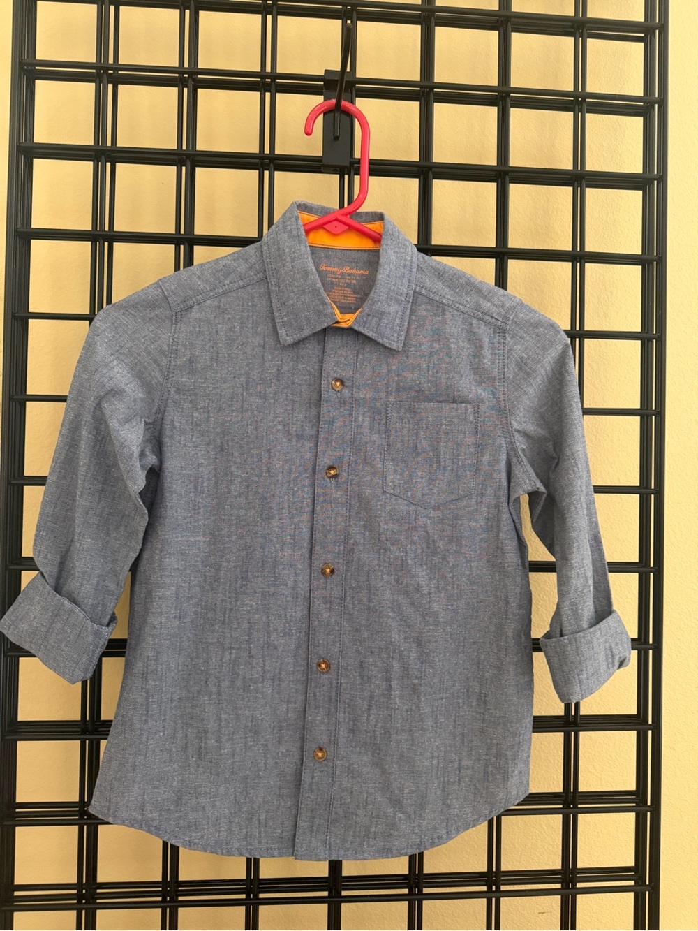 Tommy Bahama Blue Chambray Casual Button-Down Shirt
